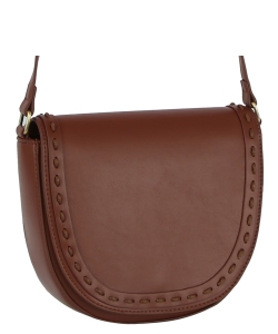 Fashion Stitch Flap Crossbody Bag TDM-0060 BROWN